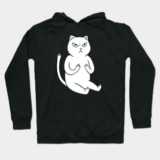 Cat middle fingers Hoodie